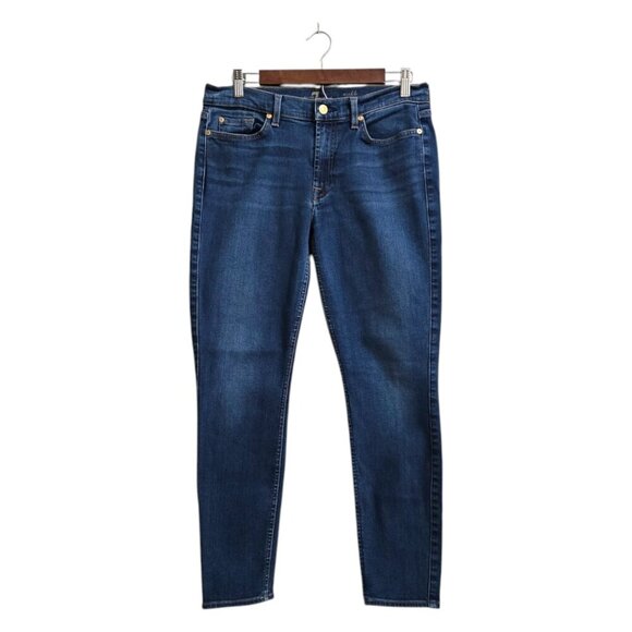 7 For All Mankind Gwenevere Ankle Jeans In Freesia Sz 31 - Picture 1 of 12